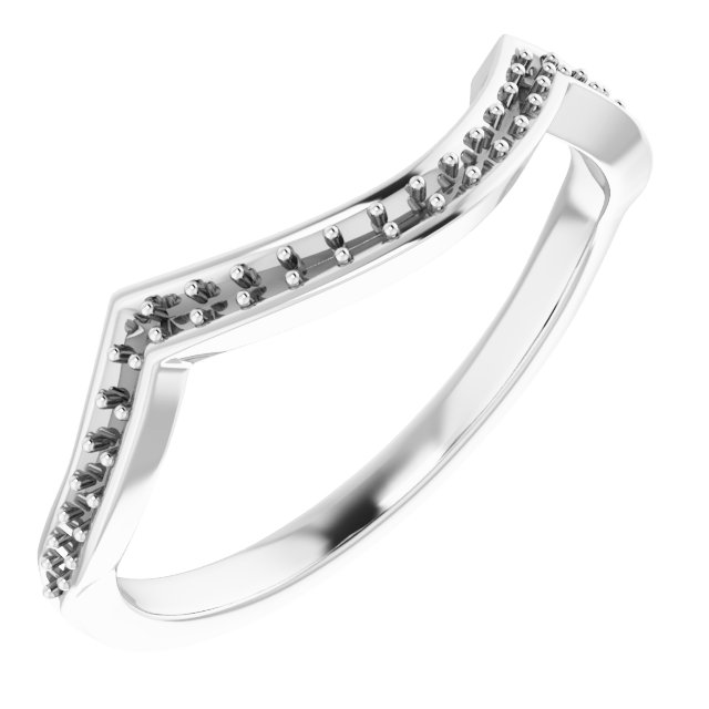 14K White 1/10 CTW Diamond Matching Band