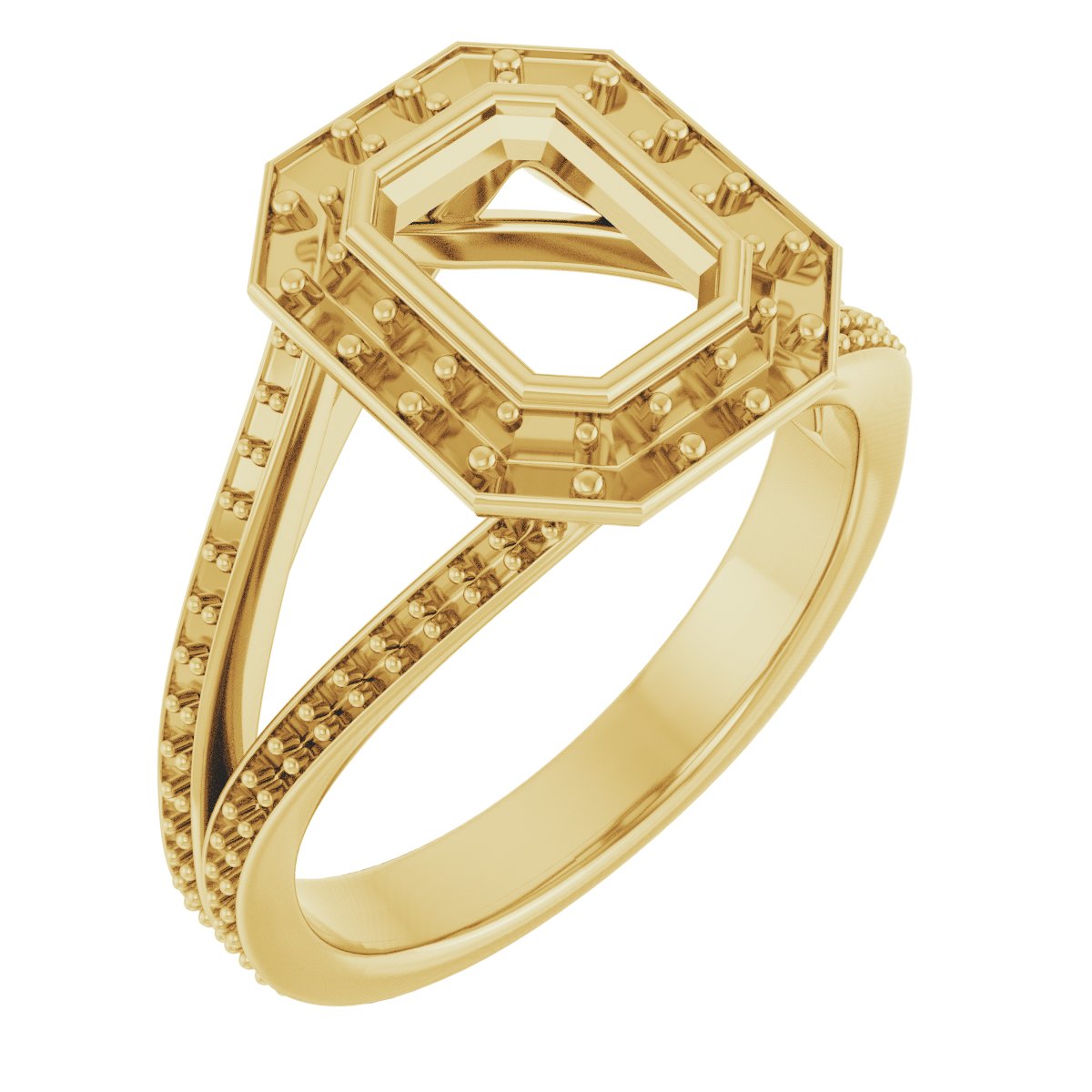 Bezel-Set Halo-Style Engagement Ring