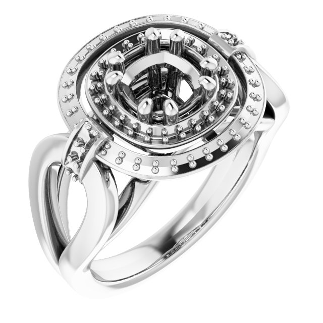 Double Halo-Style Ring