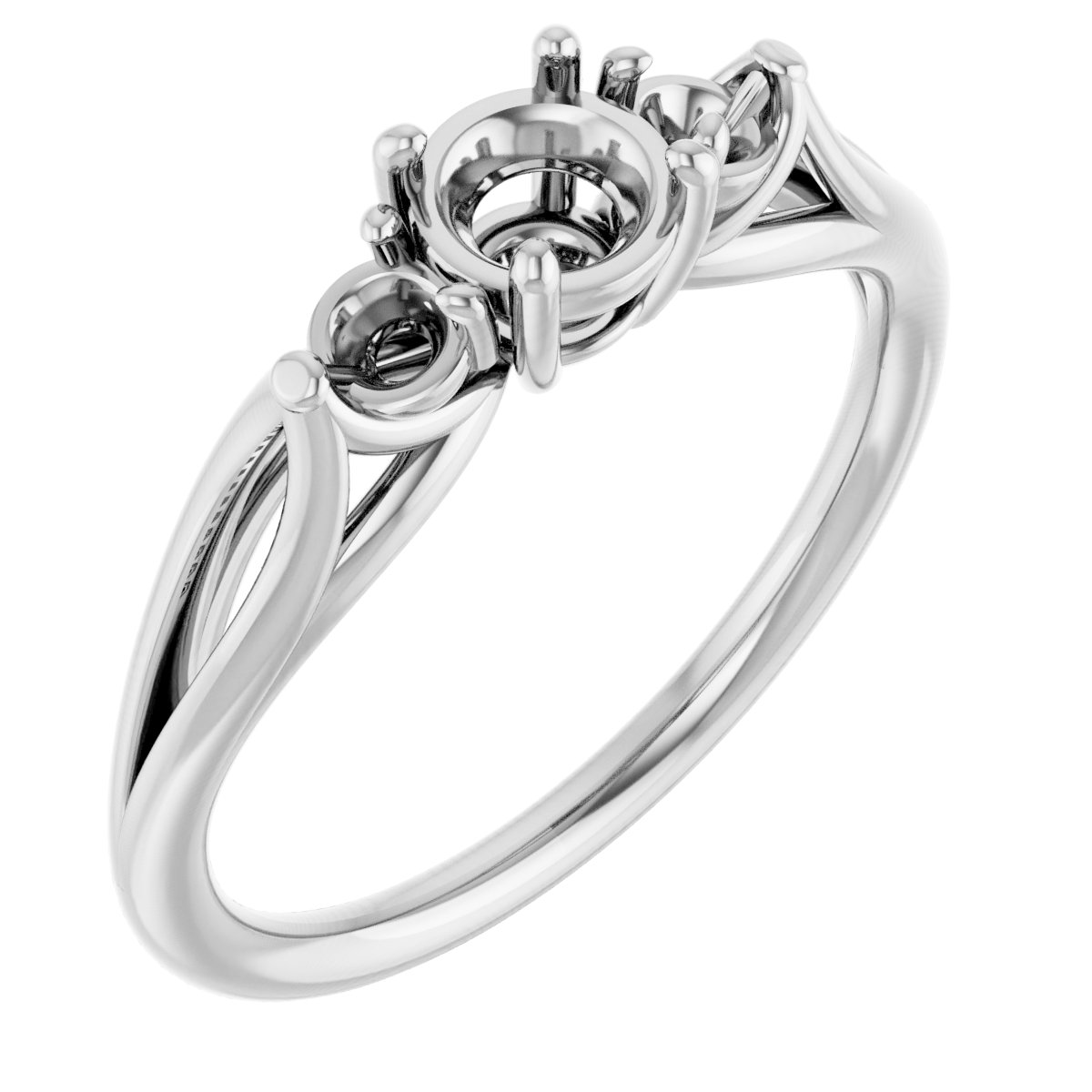 Sculptural Three-Stone Ring