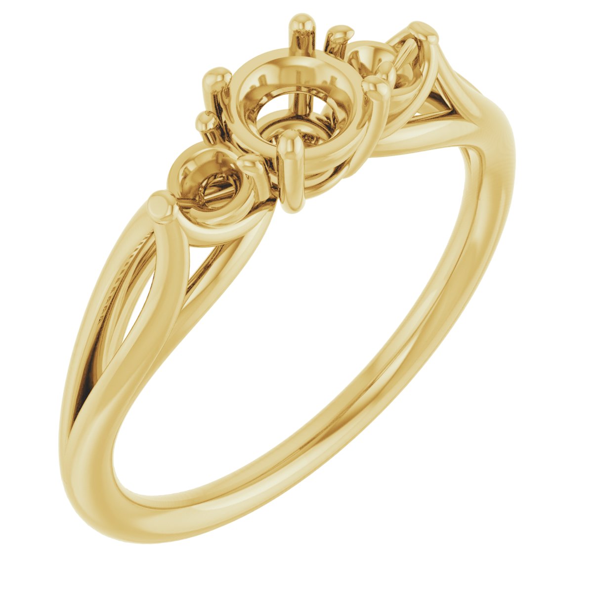 Sculptural Three-Stone Ring