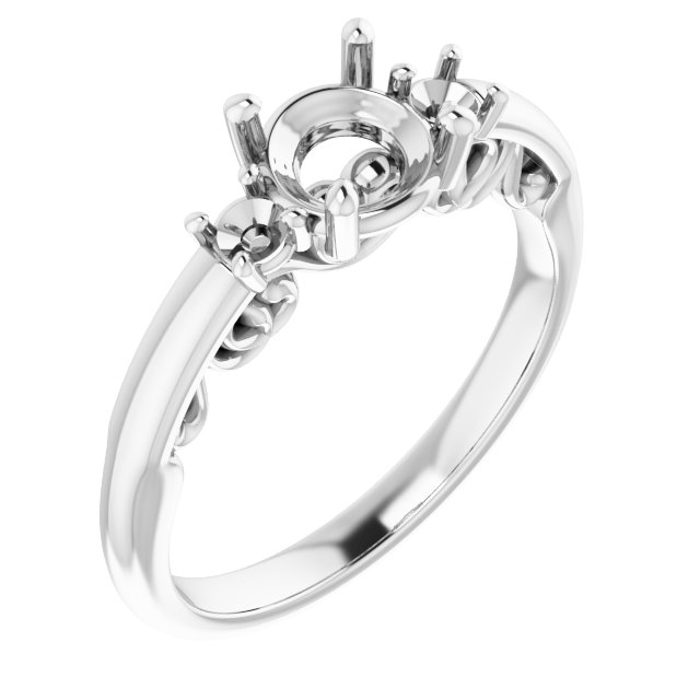 Three-Stone Sculptural Engagement Ring