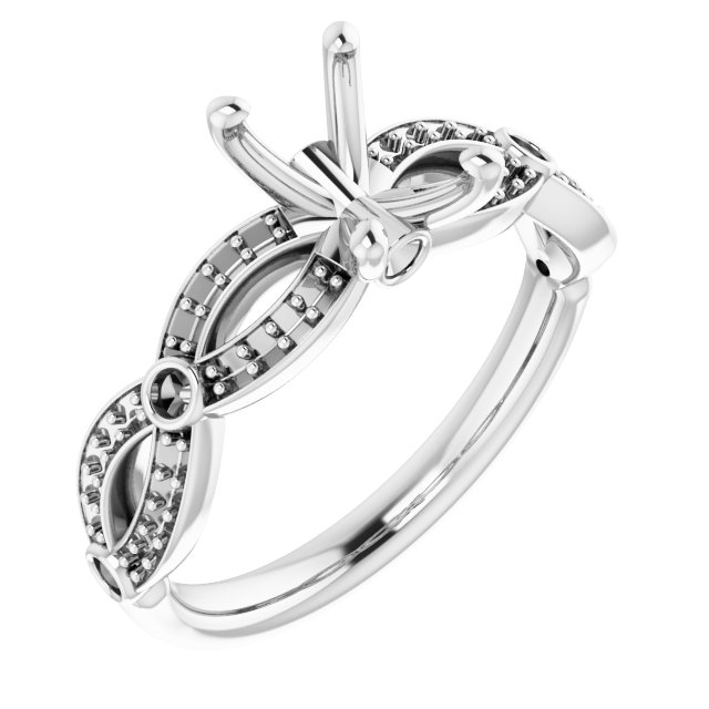 Accented Infinity-Inspired Engagement Ring