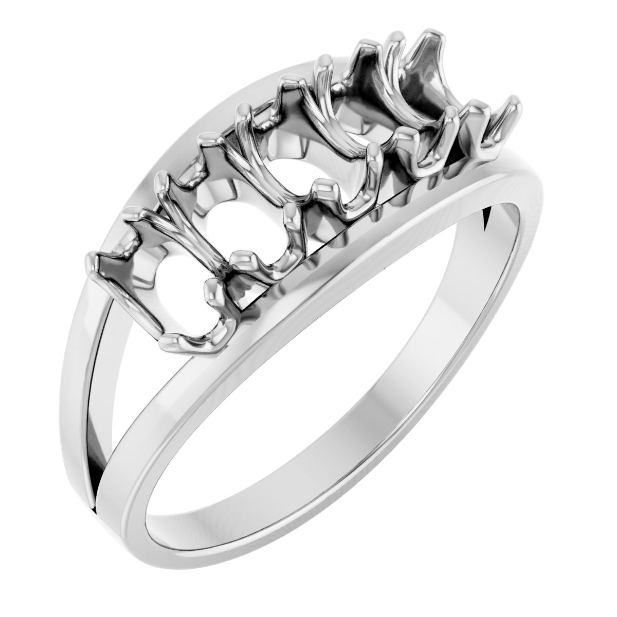Family Negative Space Ring