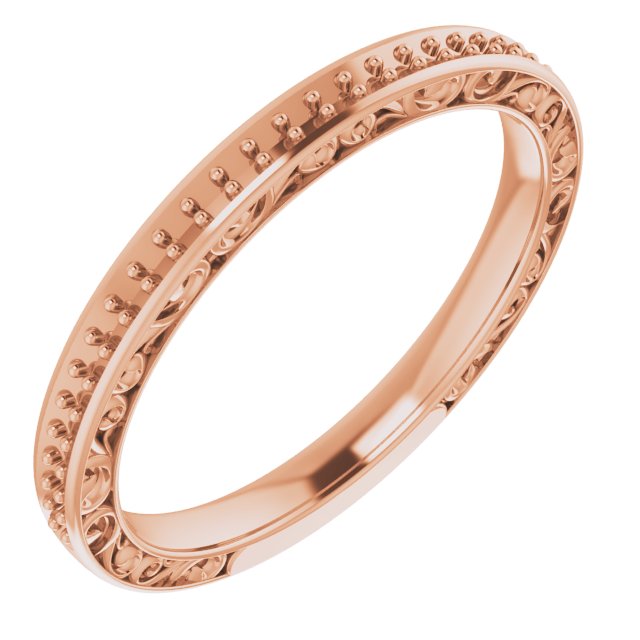 14K Rose 1/6CTW Diamond Anniversary Band