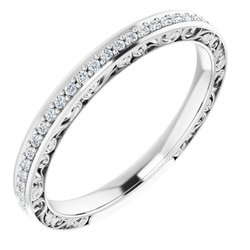 122460 / Neosadený / Sterling Silver / round / 1 Mm / Poliert / Anniversary Band Mounting