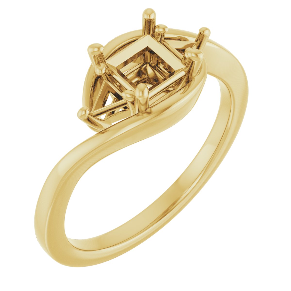 Three-Stone Bypass Engagement Ring