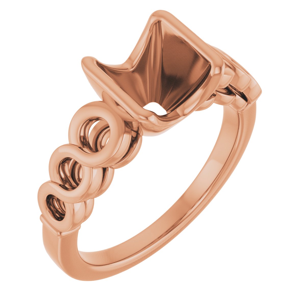Half-Bezel Accented Engagement Ring