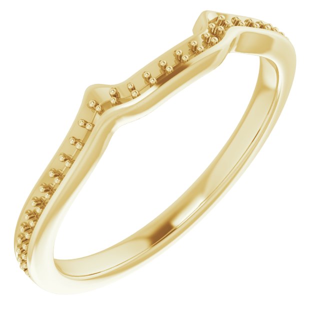 14K Yellow .08 CTW Natural Diamond Band for 5.5 mm Square Ring