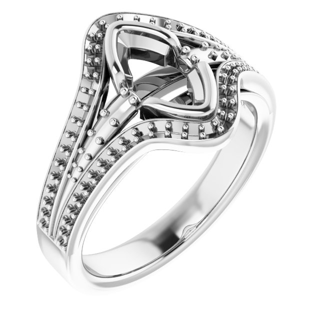 Bezel-Set Accented Engagement Ring