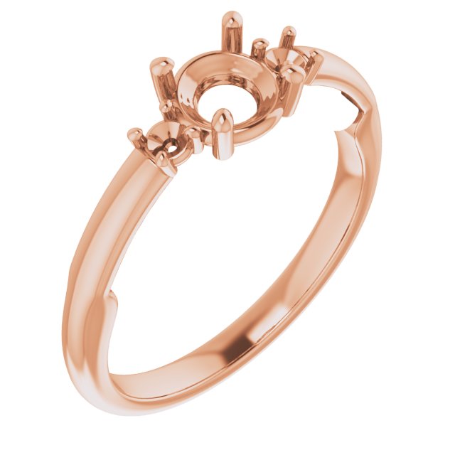 Three-Stone Sculptural Engagement Ring