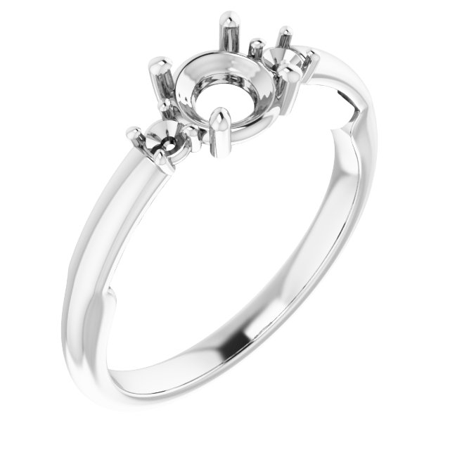 Three-Stone Sculptural Engagement Ring