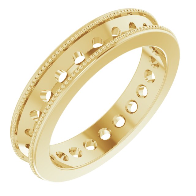 Channel-Set Milgrain Edge Eternity Band
