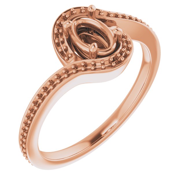 Halo-Style Bypass Engagement Ring