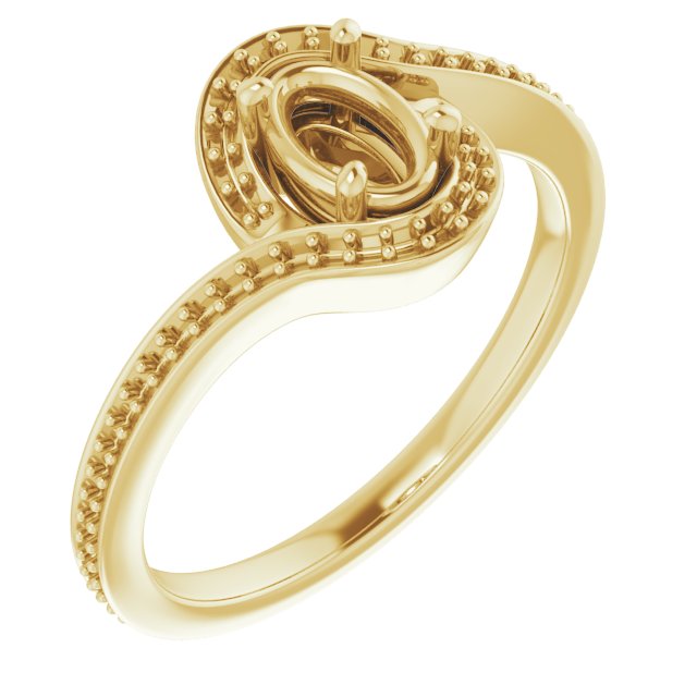 Halo-Style Bypass Engagement Ring