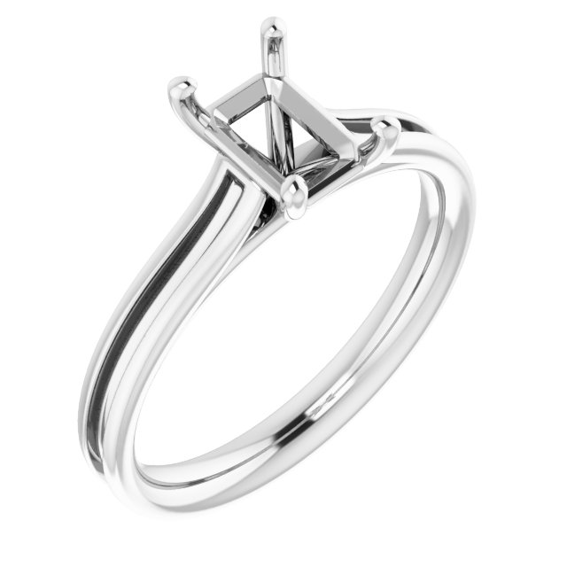 Accented Cathedral Engagement Ring