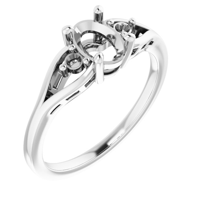 Accented Split Shank Ring