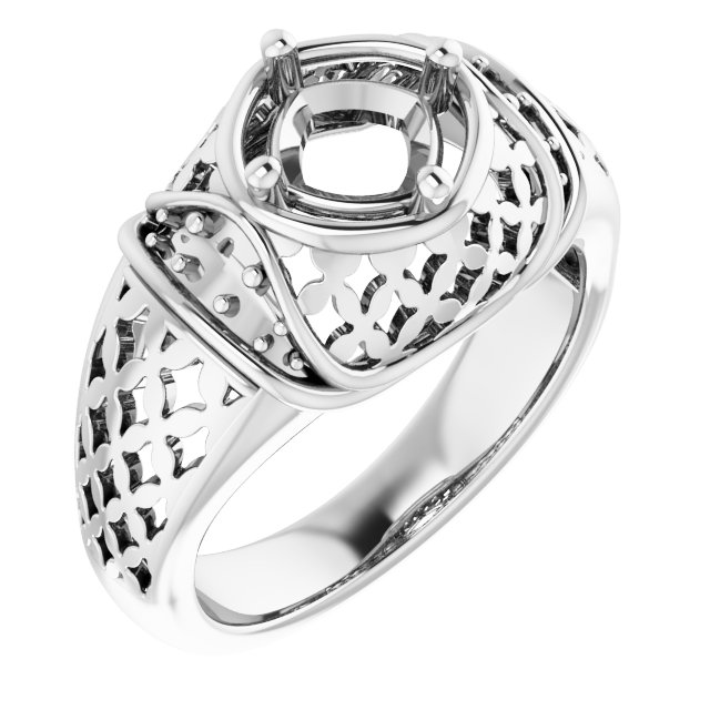 Accented Openwork Ring