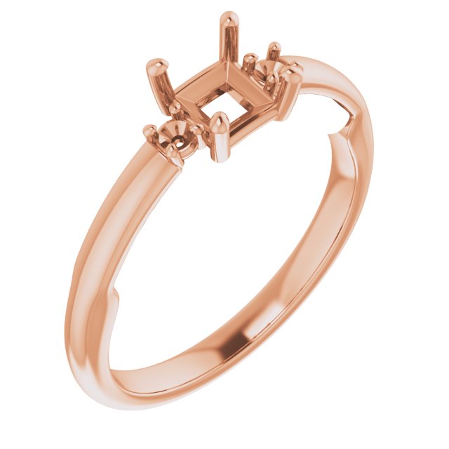 Three-Stone Sculptural Engagement Ring