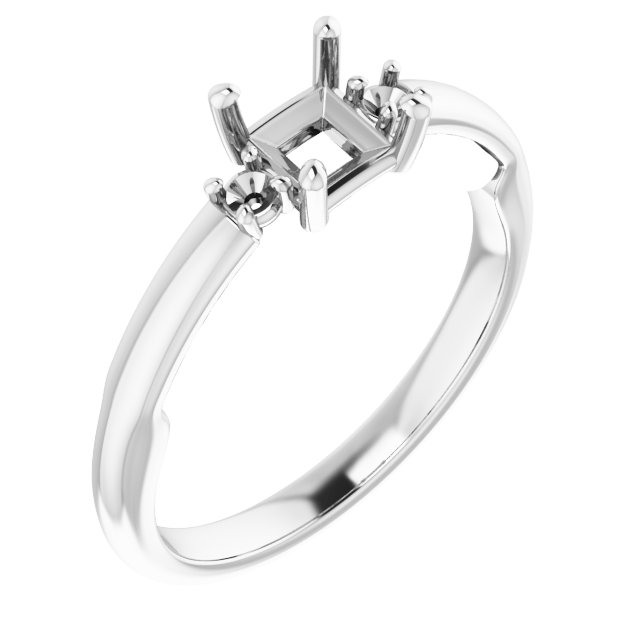 Three-Stone Sculptural Engagement Ring