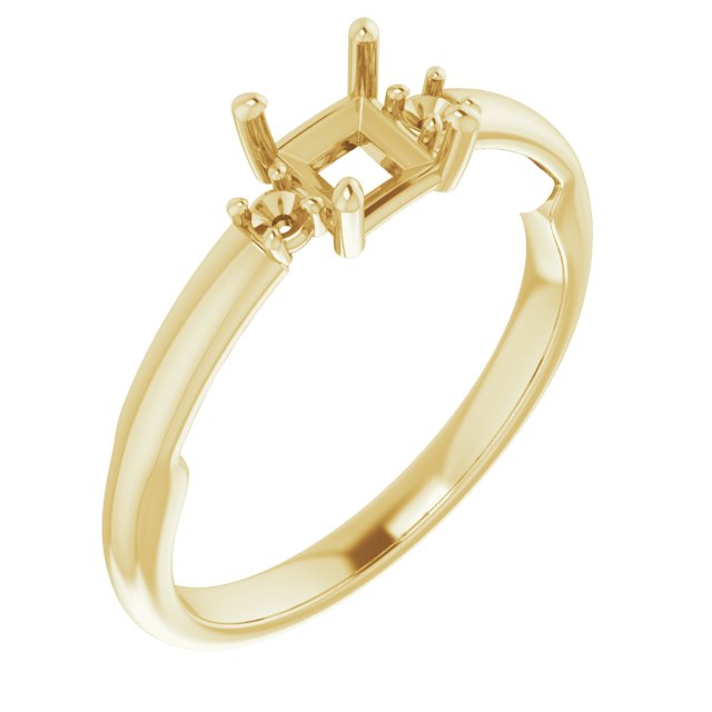 Three-Stone Sculptural Engagement Ring