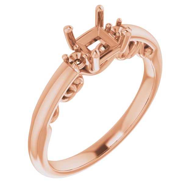 Three-Stone Sculptural Engagement Ring