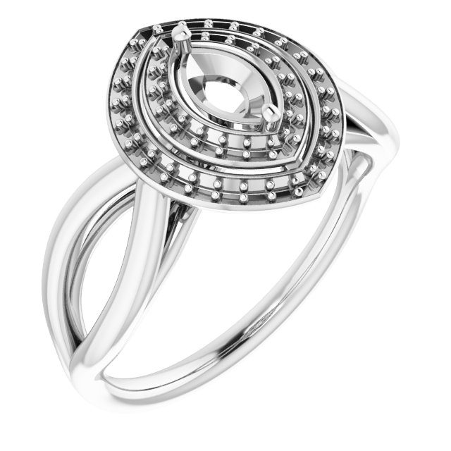 Double Halo-Style Ring