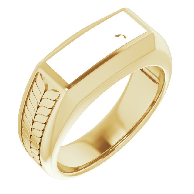 Wheat Pattern Three-Stone Ring
