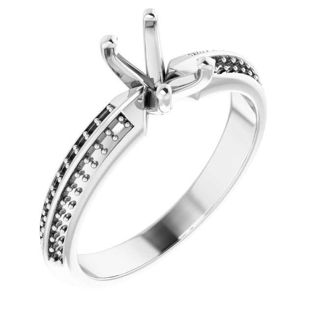 Accented Double-Row Engagement Ring