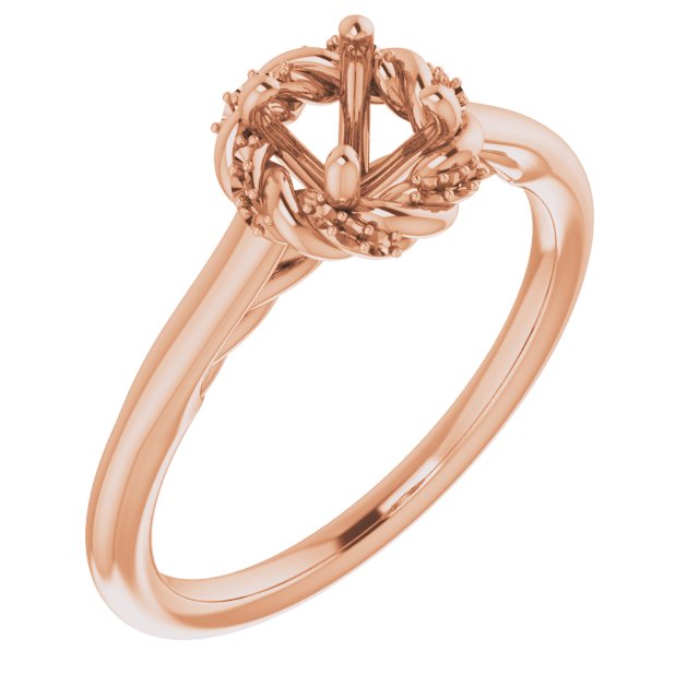 Halo-Style Rope Engagement Ring