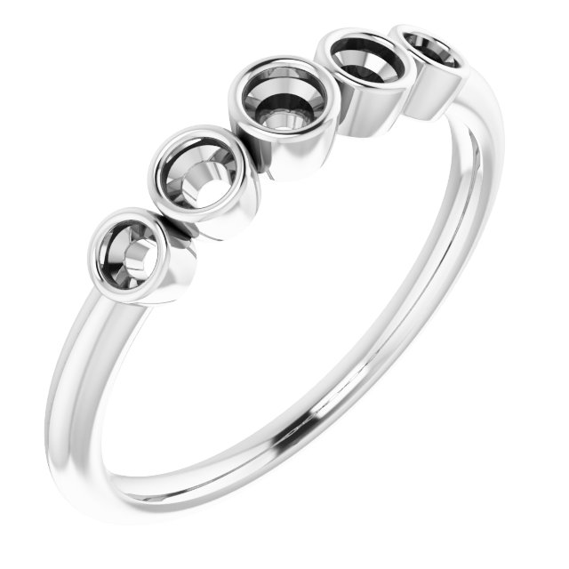 Graduated Bezel-Set Ring