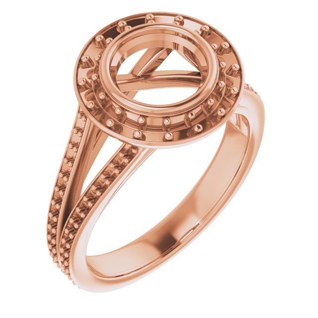 Bezel-Set Halo-Style Engagement Ring