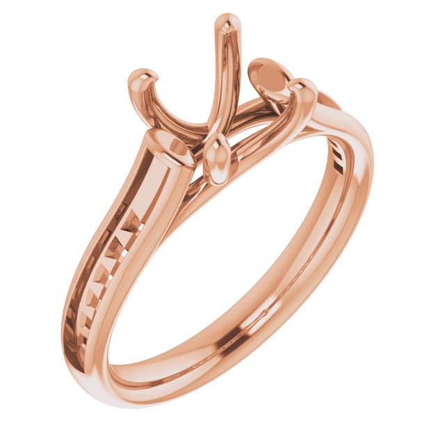 Channel-Set Accented Engagement Ring or Band