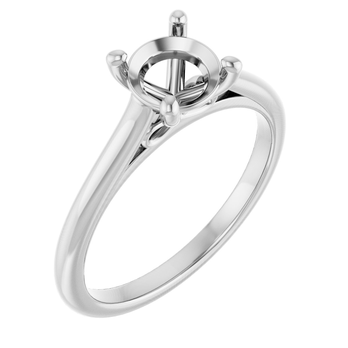Accented Infinity-Inspired Engagement Ring
