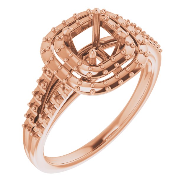 Double Halo-Style Engagement Ring