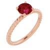 14K Rose Chatham Created Ruby Ring Ref 10035989