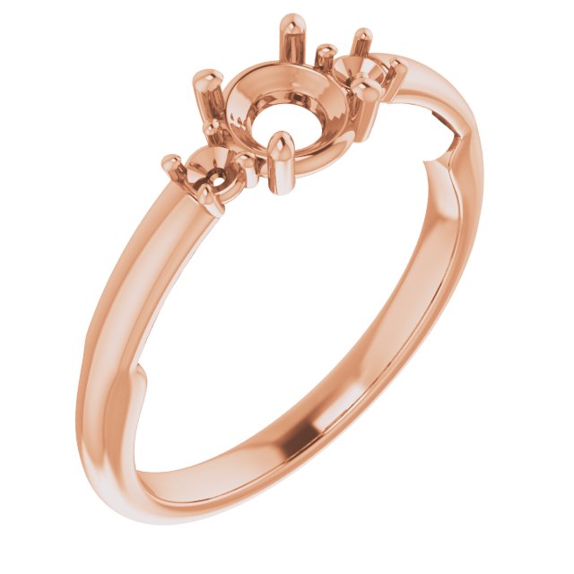 Three-Stone Sculptural Engagement Ring