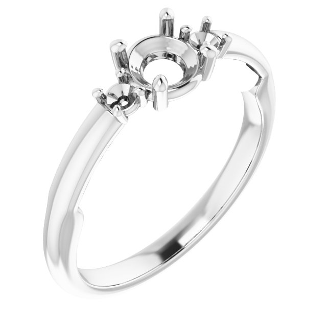 Three-Stone Sculptural Engagement Ring