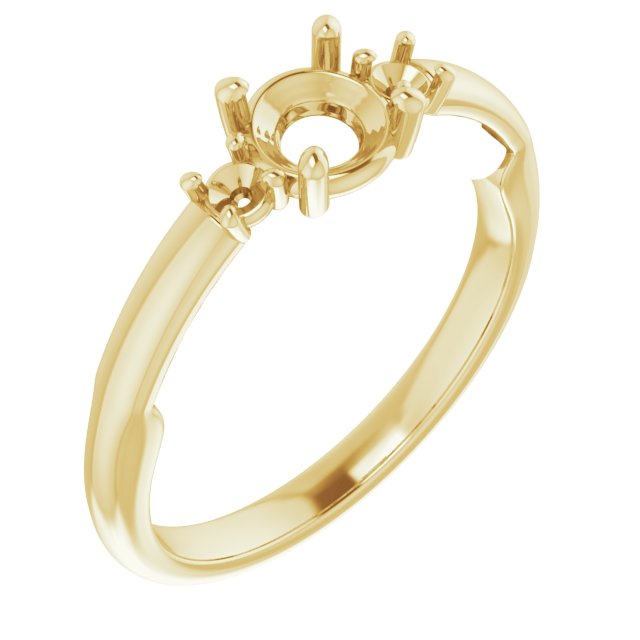 Three-Stone Sculptural Engagement Ring