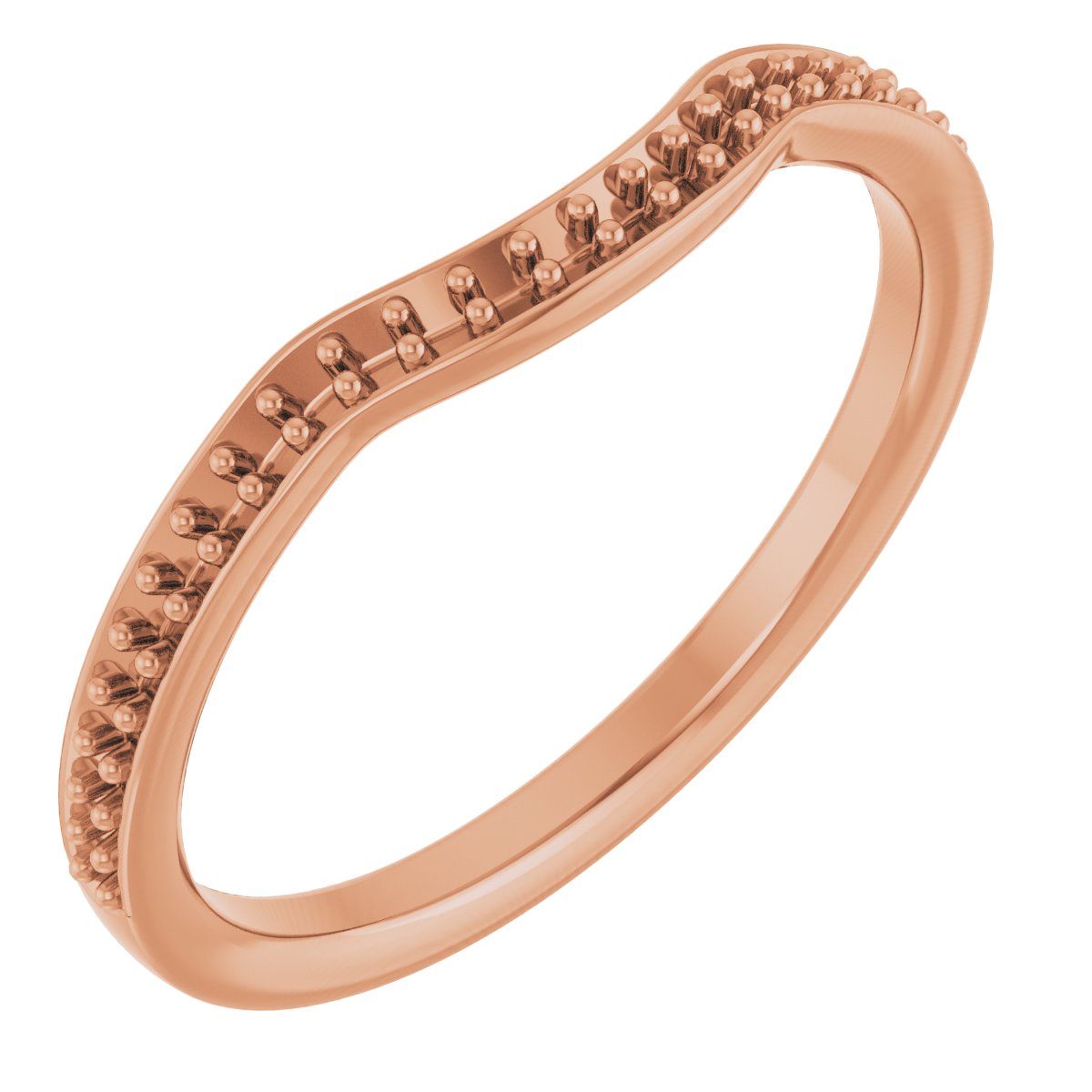 14K Rose .125 CTW Diamond Contour Band Ref 12327744