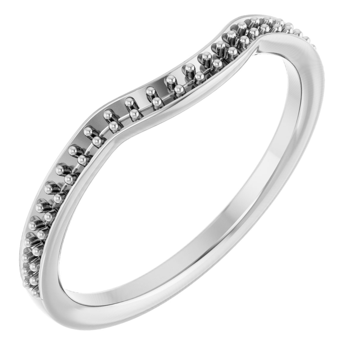 Platinum .125 CTW Diamond Contour Band Ref 12335019