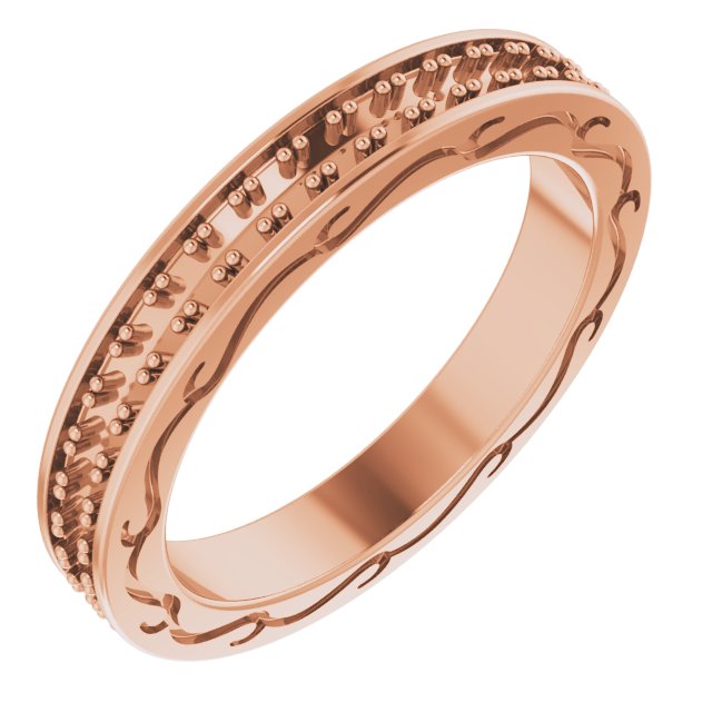 14K Rose .375 CTW Diamond Round Eternity Band Size 5 Ref 12143429