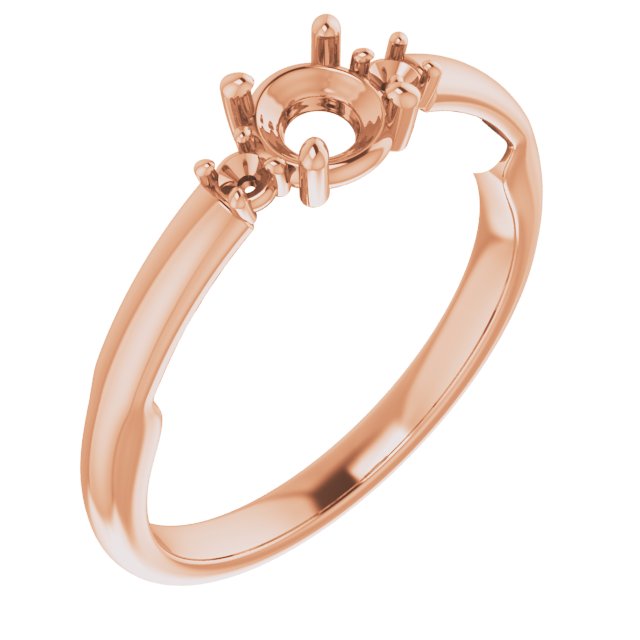 Three-Stone Sculptural Engagement Ring