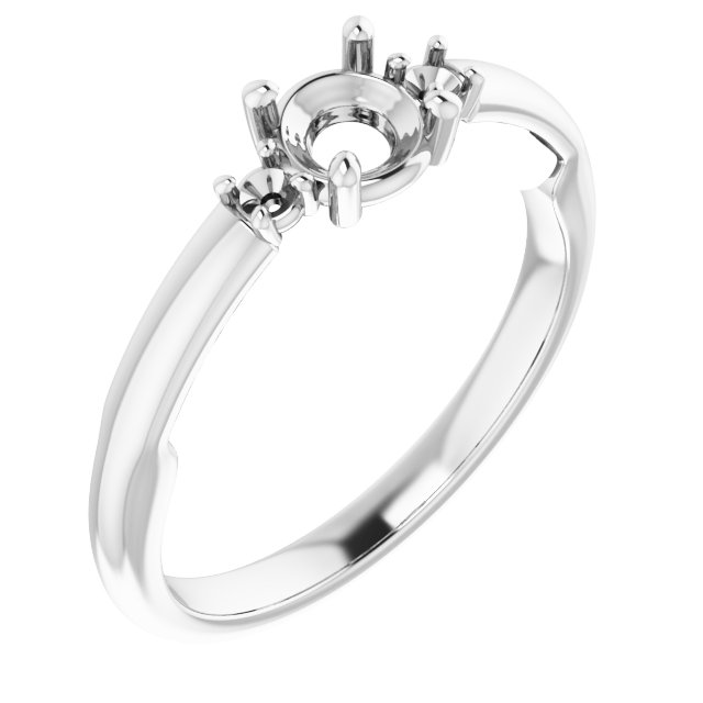 Three-Stone Sculptural Engagement Ring