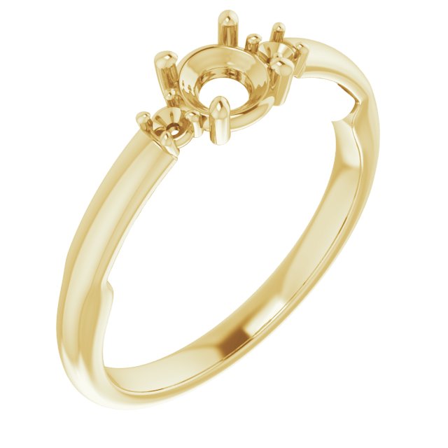Three-Stone Sculptural Engagement Ring