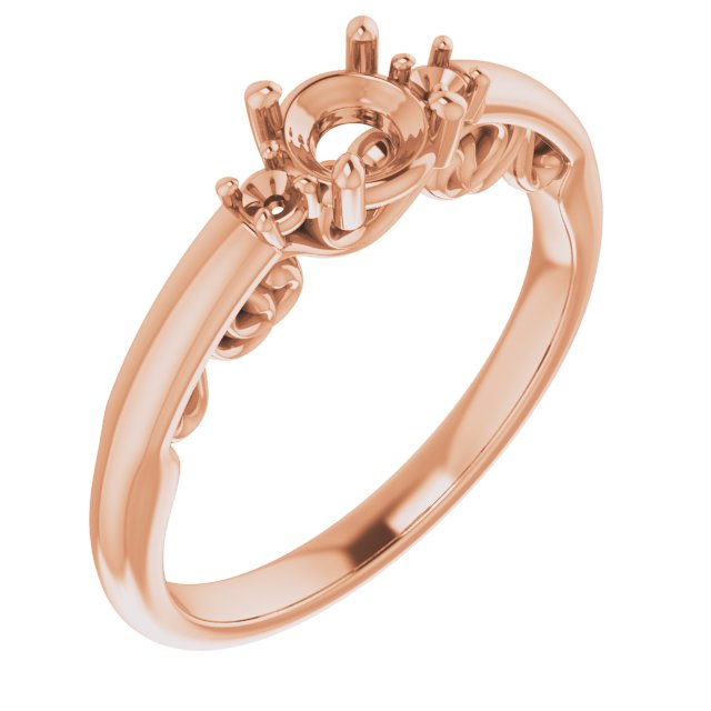Three-Stone Sculptural Engagement Ring
