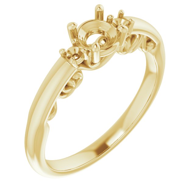 Three-Stone Sculptural Engagement Ring