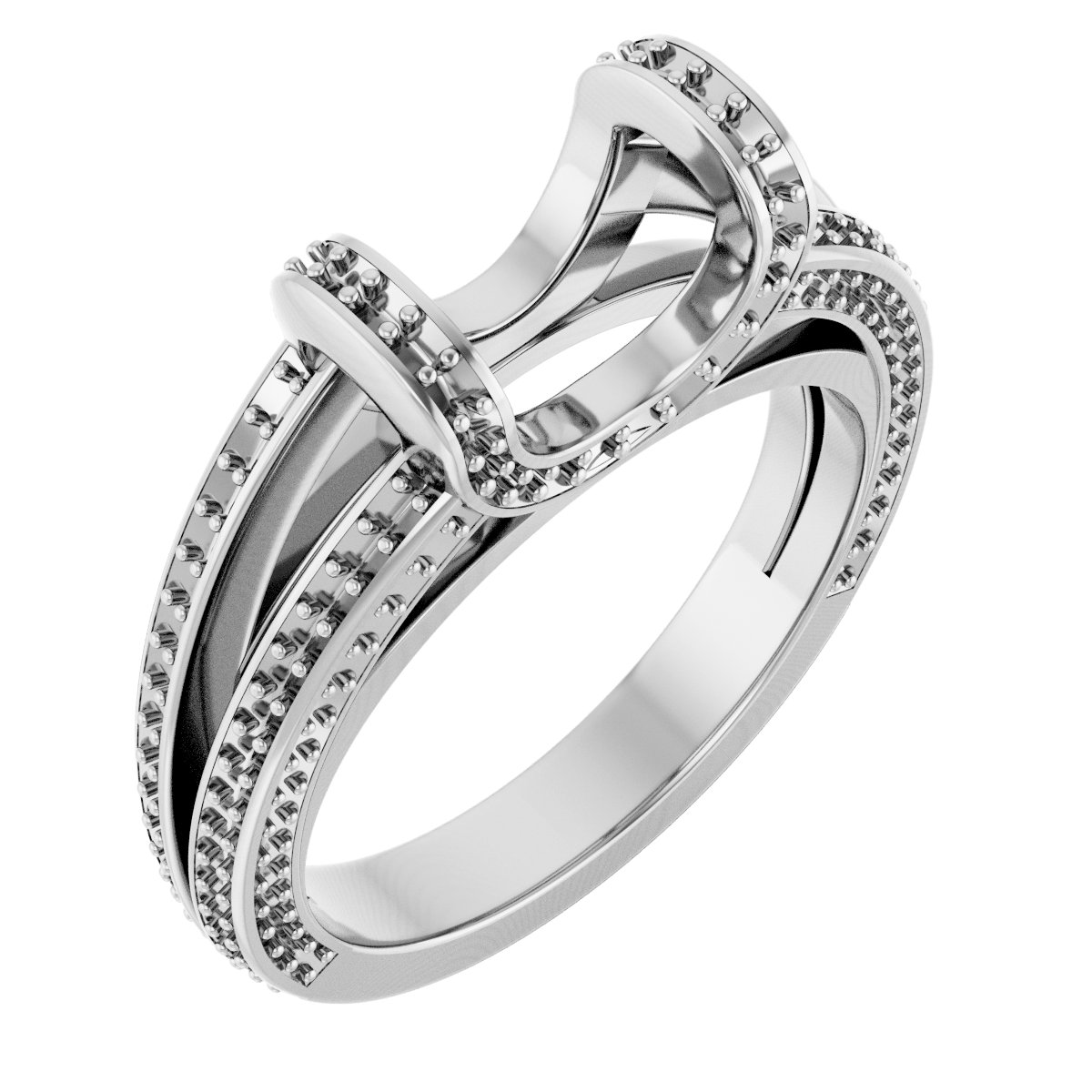 Bar-Set Accented Engagement Ring