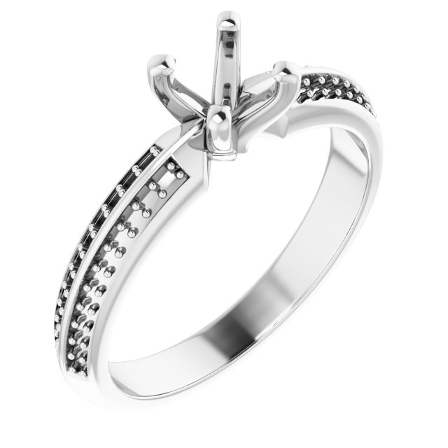 Accented Double-Row Engagement Ring