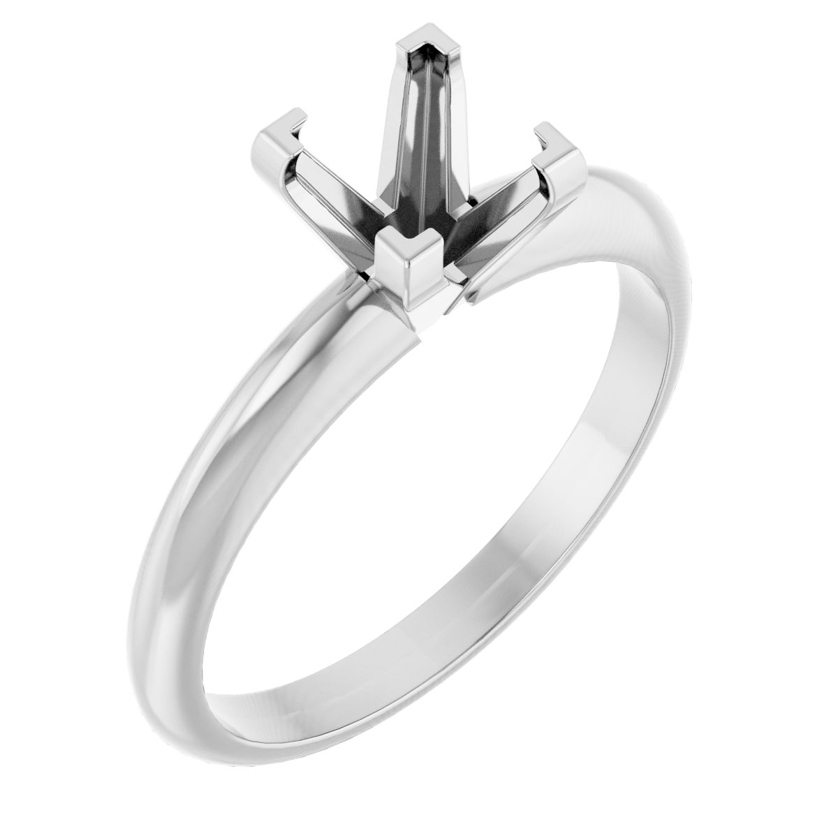V-Prong Solitaire Engagement Ring